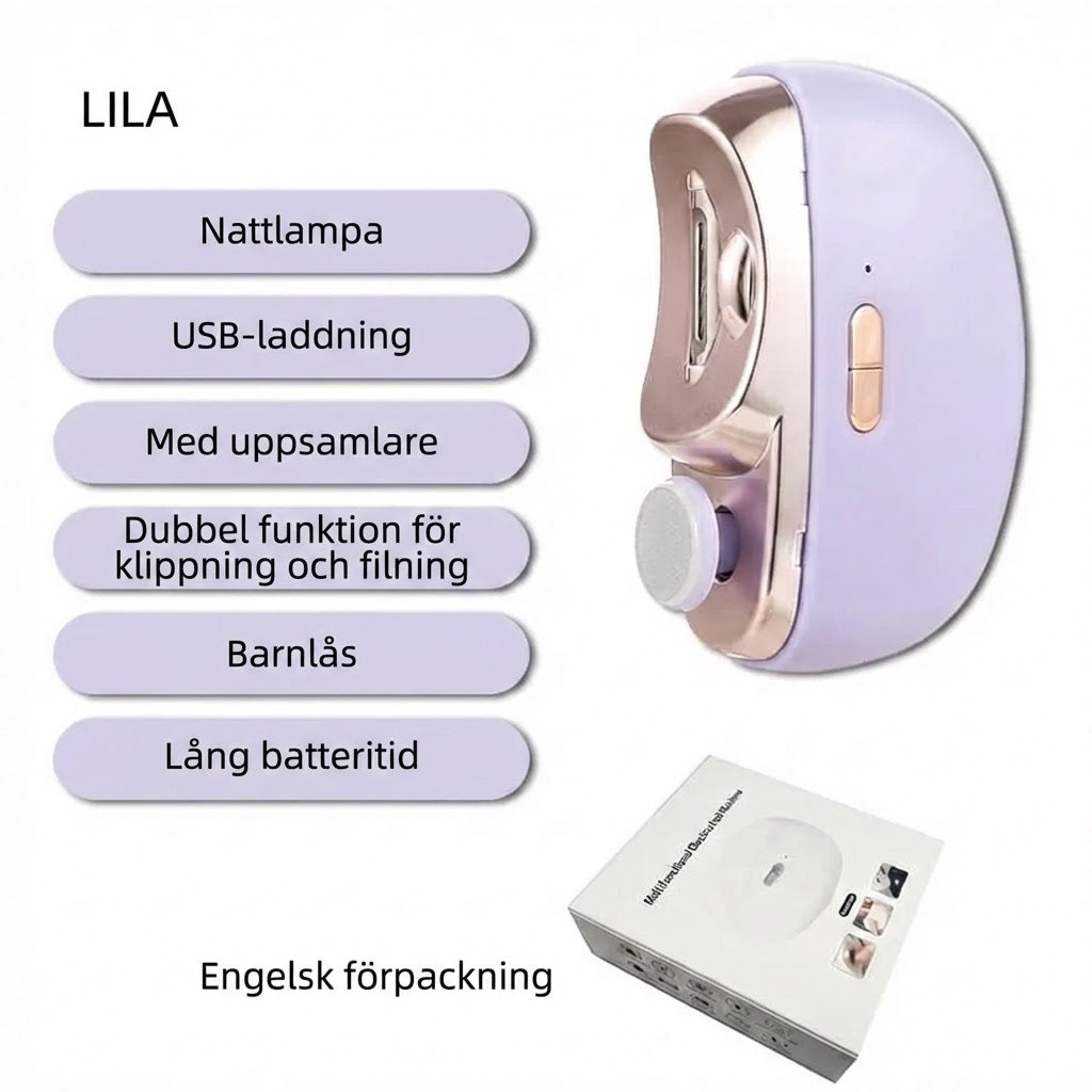 3-i-1 elektrisk poleringsmaskin och automatisk nagelklippare