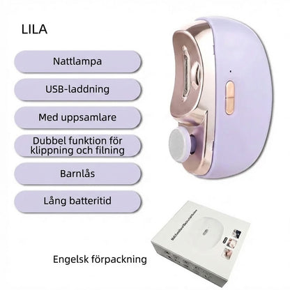 3-i-1 elektrisk poleringsmaskin och automatisk nagelklippare