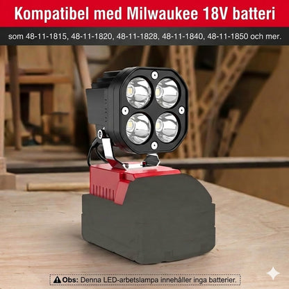 40 W bärbar 6000 lm LED-arbetslampa