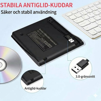 Extern CD/DVD-läsare för bärbar dator