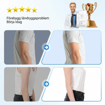 Magnetisk akupunkturmassage och ryggsträckare för ländryggen