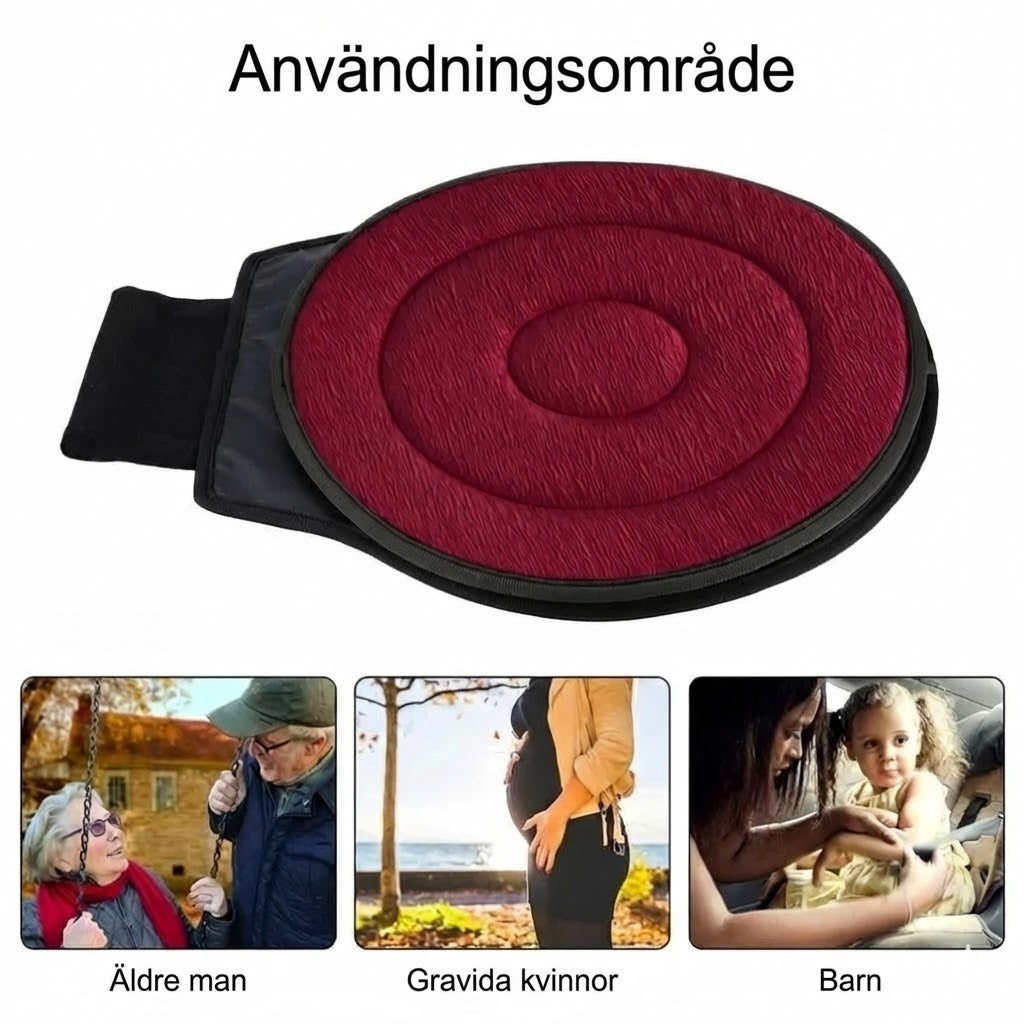 360° vridbar sittdyna – vridplatta i memory foam för bil